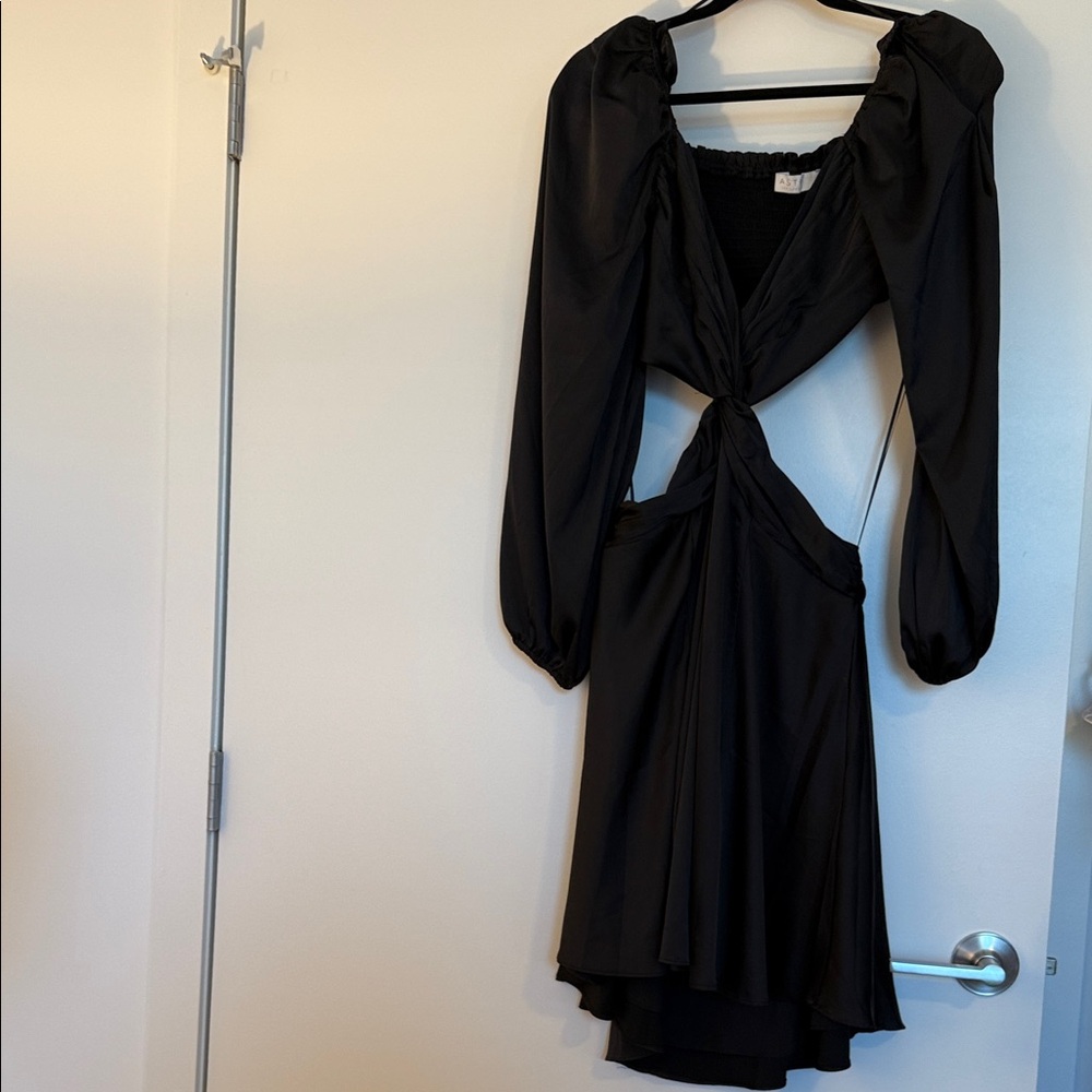 Astr Black Long Sleeve Dress